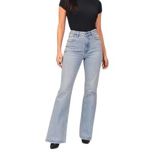 Abercrombie & Fitch 70s vintage flare ultra High-Rise Light Blue Jeans
